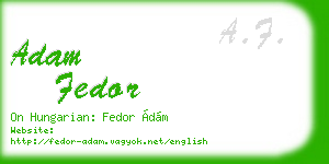 adam fedor business card