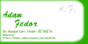 adam fedor business card